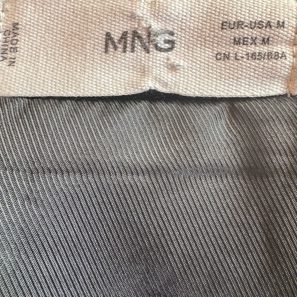 Mango Faux Leather Black Asymmetrical Partial Wrap Mini Skirt - Picture 5 of 6